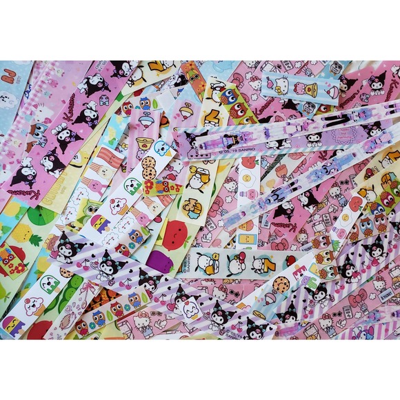 Kawaii stationery grab bag assorted with stickers,Postcards,Note papers 100 Pcs. - Picture 5 of 6